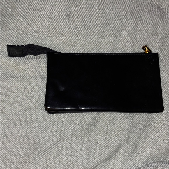 Harrods Black Wallet/ zipper Pouch with White Biewer terrier dog - Picture 2 of 5